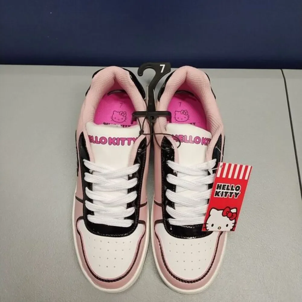 Hello Kitty Sneakers Shoes Womens Sz 7 Pink Comfort Manmade Lace Up WMHK24BB001 - Picture 14 of 15